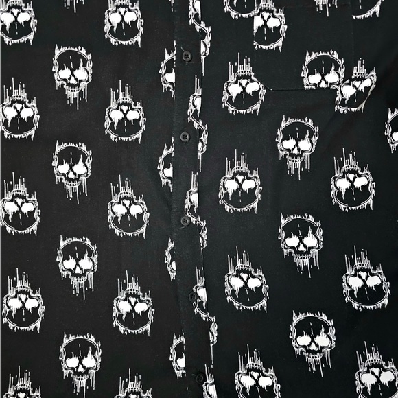 Men’s Social Collision Black Short Sleeve Shirt Size 3XL - Picture 4 of 9